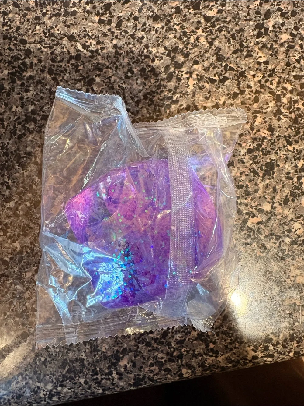 Purple Glitter Cube